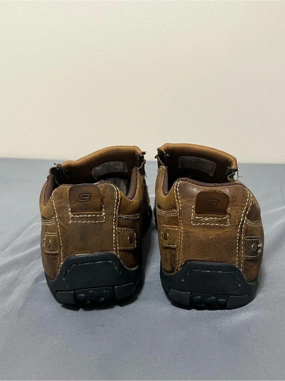 Skechers Diameter Relaxed Fit Men’s Size 9 Brown Leather Slip On Loafers 61779